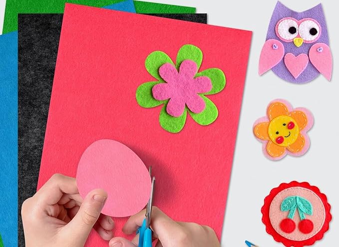 Premium Felt Fabric Sheets, 40 Pack, 8 x 12 Inches, 2mm Thickness