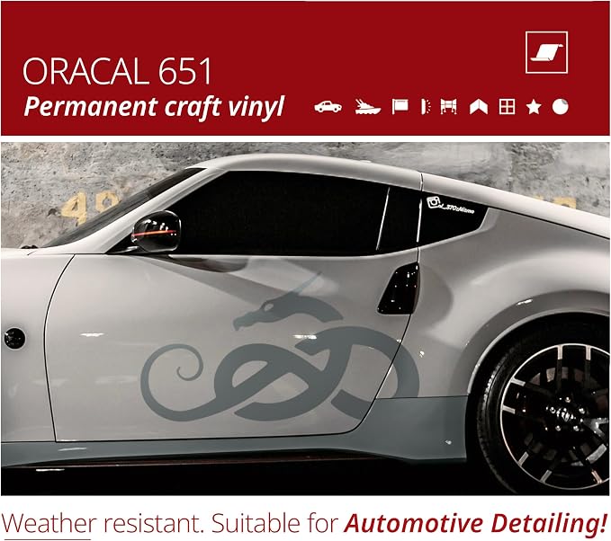 ORACAL 651 Gloss Grey Permanent Vinyl Tape Roll – Premium Adhesive Film