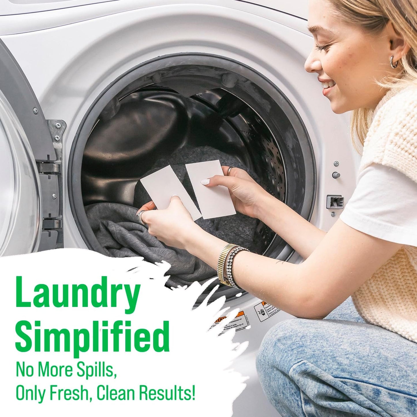 Rockin' Green Active Wear Travel Laundry Detergent Sheets - Mess-Free Laundry Sheet Detergent with Sodium Bicarbonate - Easily Dissolvable Laundry Soap Sheets (104 Loads, AC/DSea Breeze)