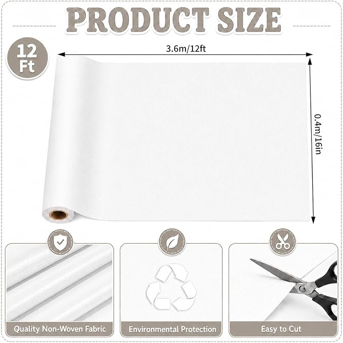 White Bulletin Board Roll Non-Woven Fabric Poster 16in X 12ft | Back to School