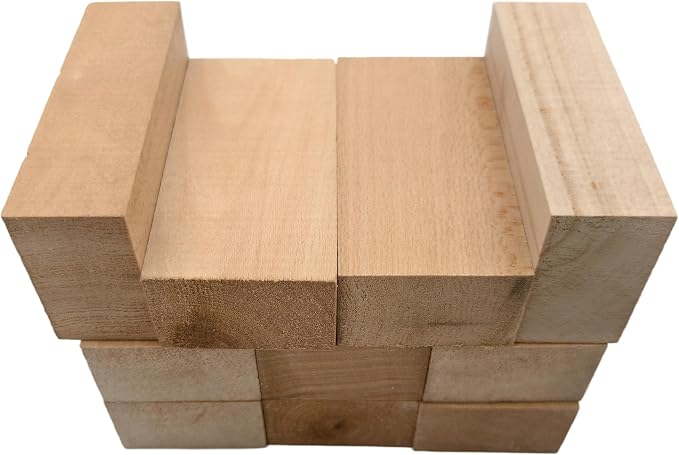 10PCS Basswood Carving Blocks, Whittling Wood Carving Kit, Unfinished Wooden