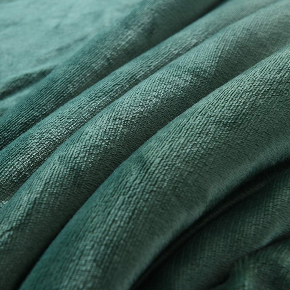 NANPIPER Flannel Blanket Reversible Sherpa Throw Blanket Super Soft Plush Warm Fleece Microfiber for Home/Outdoor/Travel (50"x60",Olive Green)
