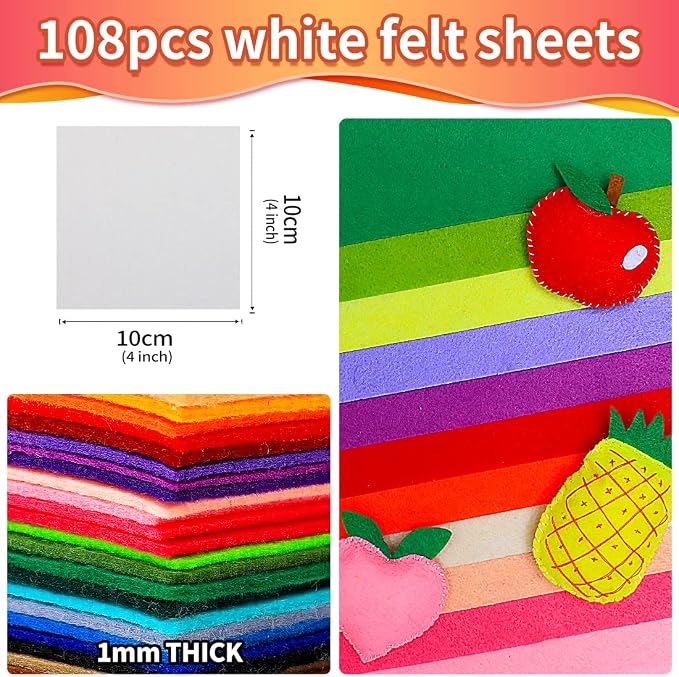 IOOLEEM Pre-Cut Craft Felt Squares