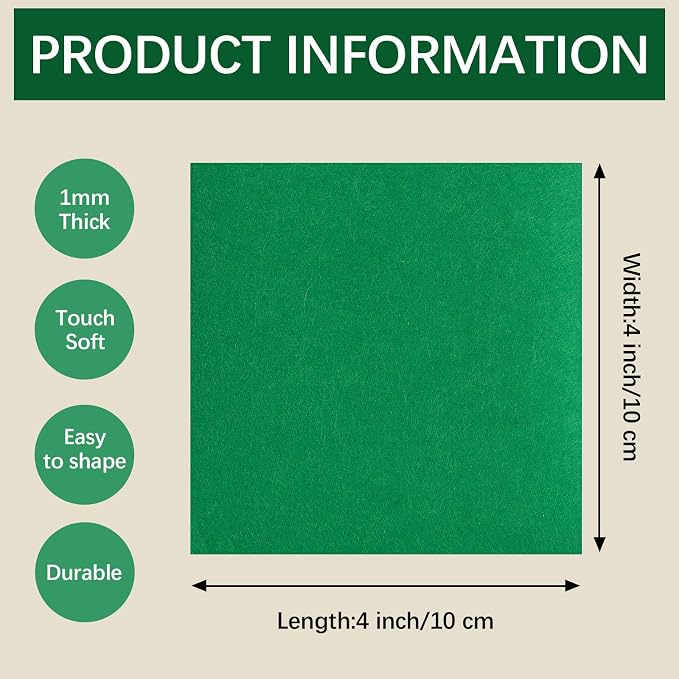 Green Felt Sheets 36 X 36 inht Felt Sheets