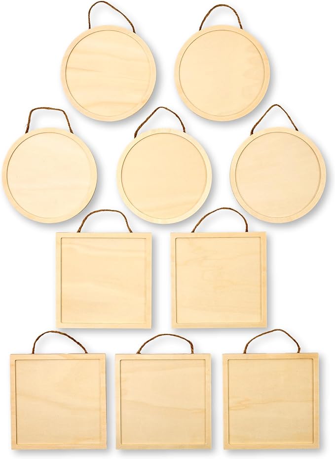 Martha Stewart, Circle and Square Wood Plaque Set