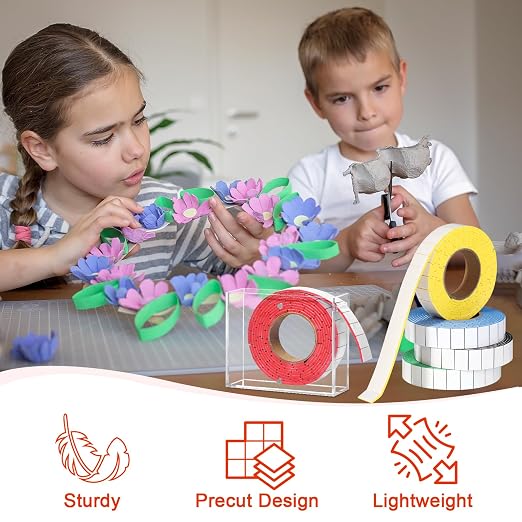 5 Roll Double Sided Foam Tape for Crafts