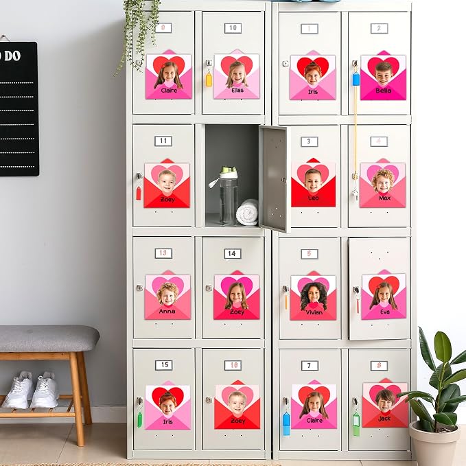 60pcs Valentine's Day Theme DIY Cutouts Heart Envelope Bulletin Board