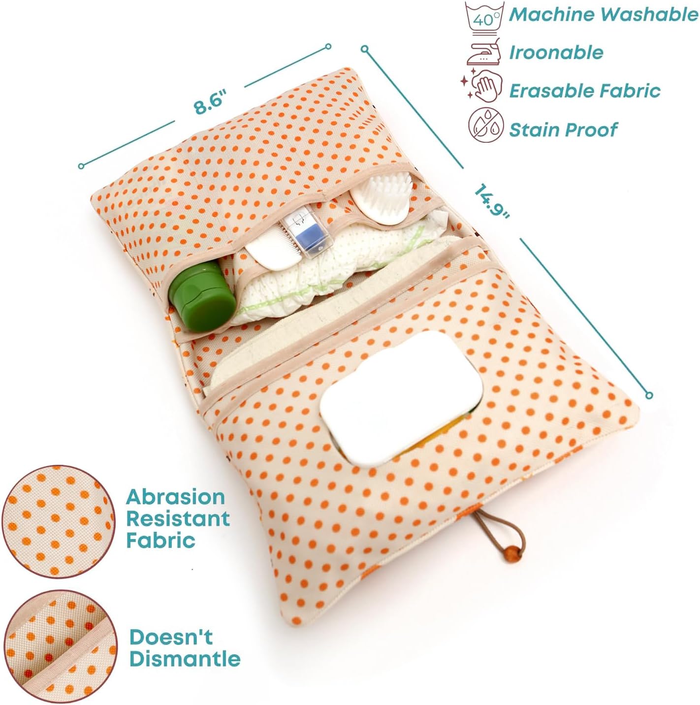 HAMUR Baby Diaper Bag Organizer – Travel-Friendly, Compact & Foldable | Stroller Pouch for Newborn Essentials – Must-Have for Boys & Girls (Halloween)