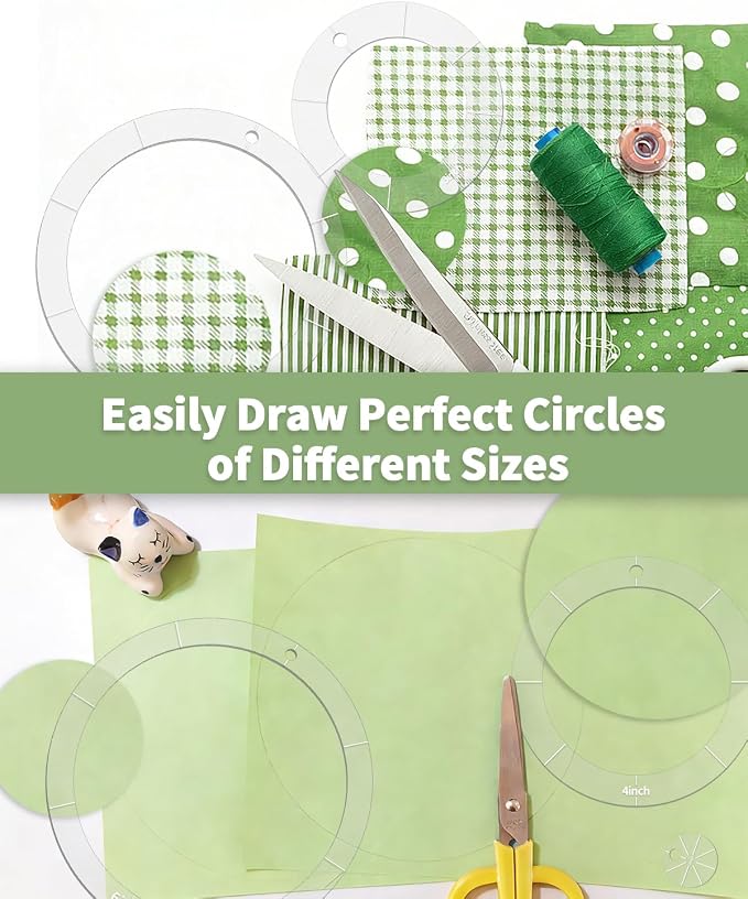 6 PCS Circle Quilting Acrylic Template Set