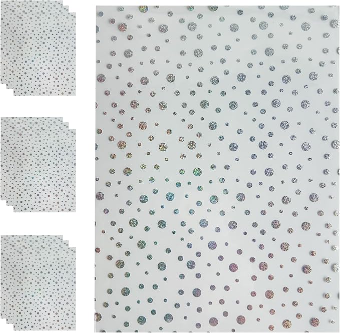 Transparent Waterproof PVC Vinyl 10 Pcs 8.3 x 11.8 inches Iridescent Shine