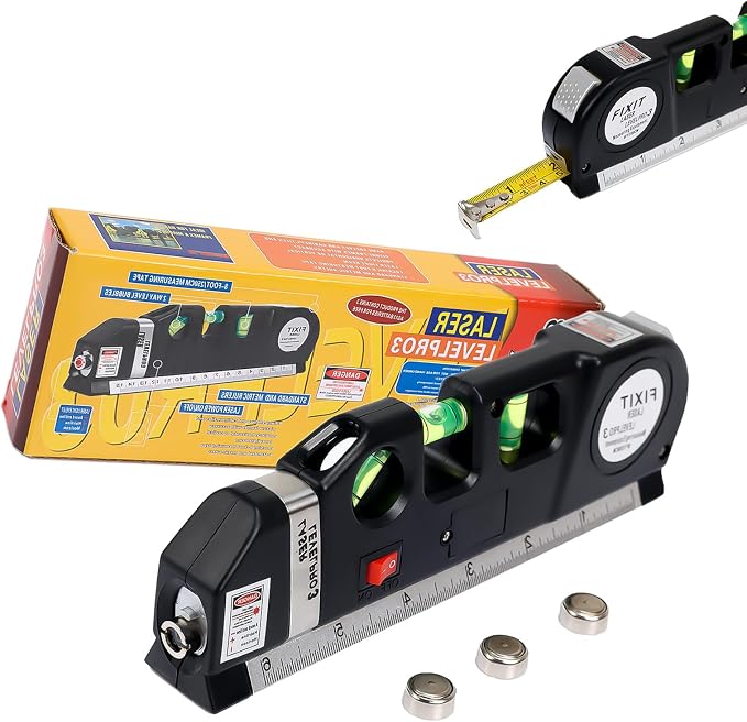 Laser Level Line Tool, Standard Cross Line Laser Leveler Beam Kit |