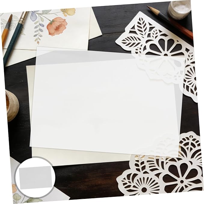 PRETYZOOM 10pcs Milky Translucent Pet Plastic Craft Sheets Blank Stencil