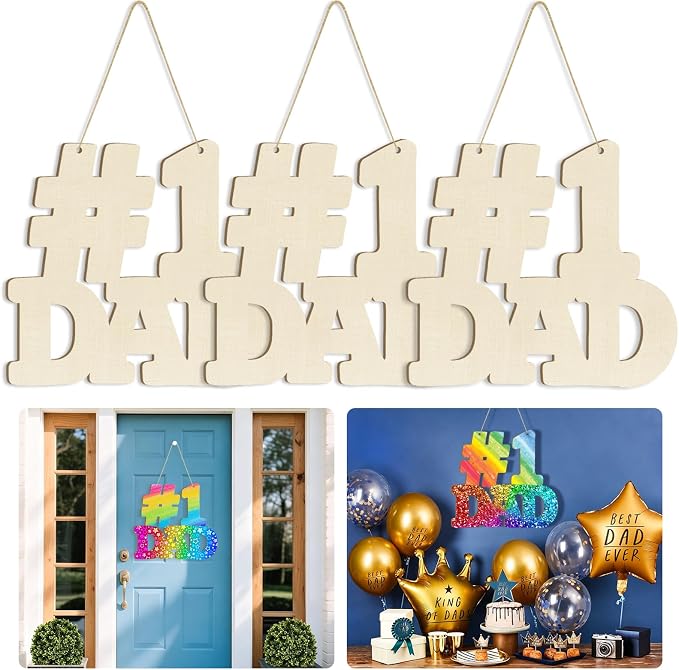 Large 12" Wooden Fathers Day Crafts