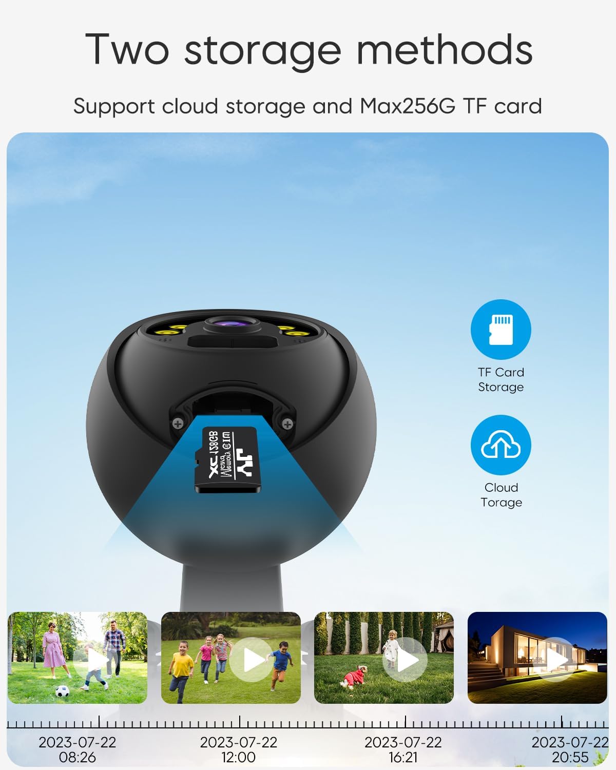 VSTARCAM 4MP Outdoor Security Camera Wireless, 2.5K, 360° View, Color Night Vision, PIR Motion Detection, Spotlight Siren Alarm, 2-Way Talk, IP66 Weatherproof, Cloud/SD Storage