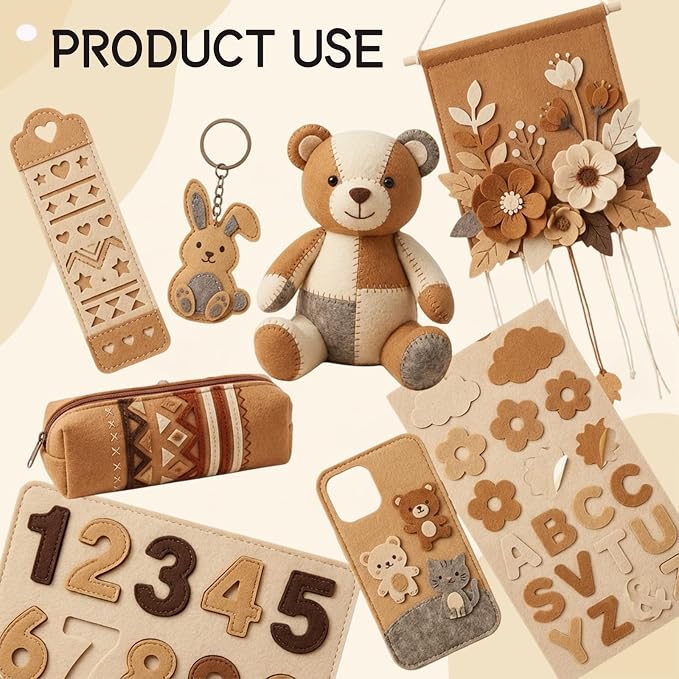 10-Sheet Felt Fabric Sheets