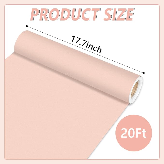 Qyeahkj Pink Bulletin Board Paper Roll Girl Blush Pink Bulletin Board