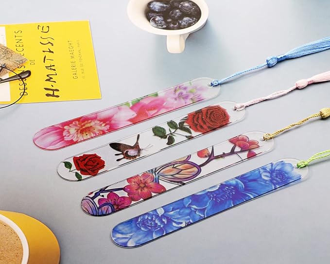 Blank Clear Acrylic Bookmarks Penta Angel 20Pcs Plastic Craft Transparent