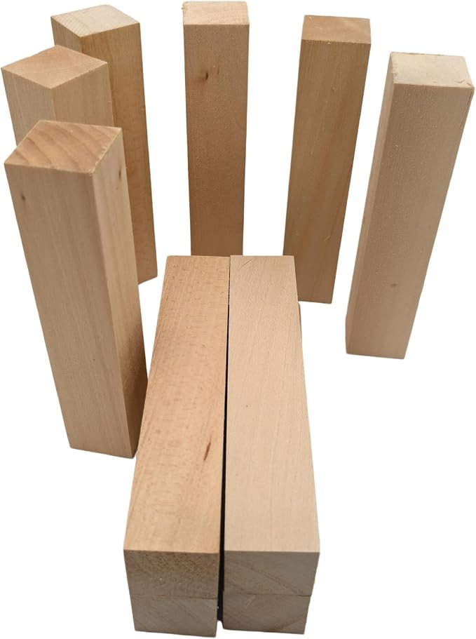 10PCS Basswood Carving Blocks, Whittling Wood Carving Kit, Unfinished Wooden