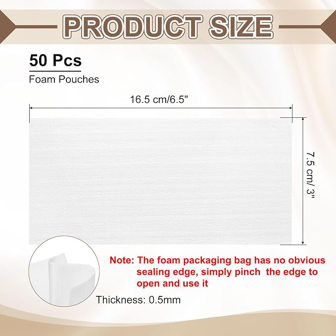uxcell 50 Pcs Cushion Foam Pouches, Photo Frame