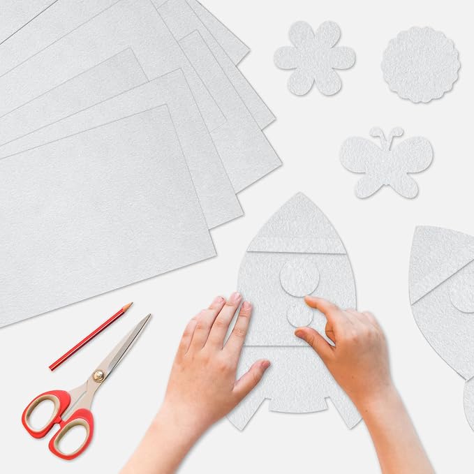 Morcheiong 50 Pcs Felt Fabric Soft Felt Fabric Sheet