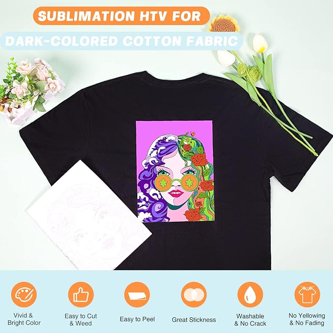 HTVRONT Sublimation HTV Sheets for Cotton Fabric