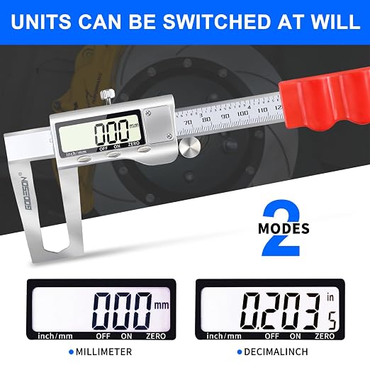 GODESON Disc Brake Rotor Micrometer, Digital Caliper Measuring Tool