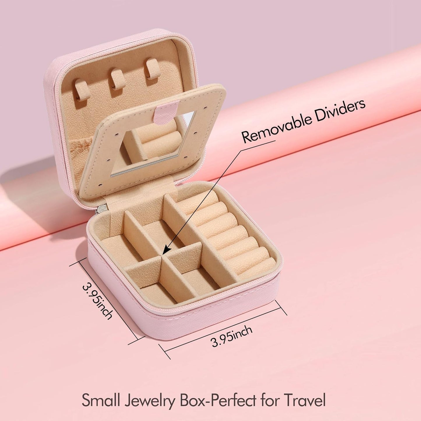 Parima Jewelry Organizer Box, Small Jewelry Box for Women Girls Initial P Travel Jewelry Case Small Jewelry Organizer Box Travel Jewelry Case Jewelry Box Organizer - Letter P, Pink