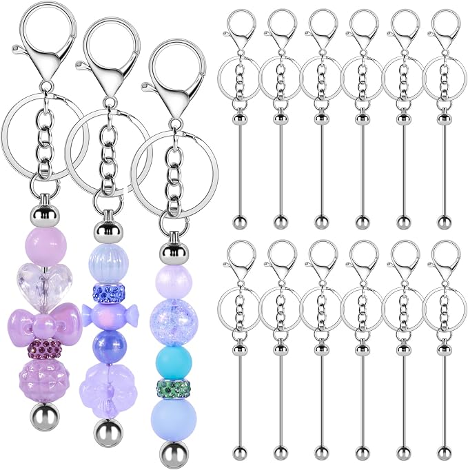Beadable Keychain Bars Creative Customized Keychain Making Kit