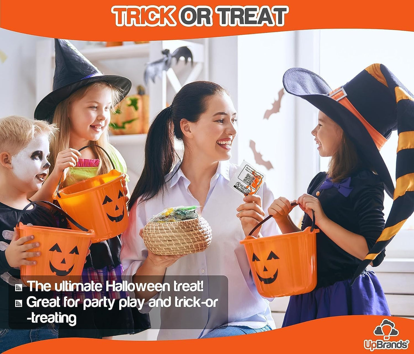 UpBrands 96-Pack Stretchy Skeletons – Halloween Party Favors Prizes, Classroom Rewards, Trick or Treat Toys, Non-Candy Skeleton Gifts for Kids Ages 3+