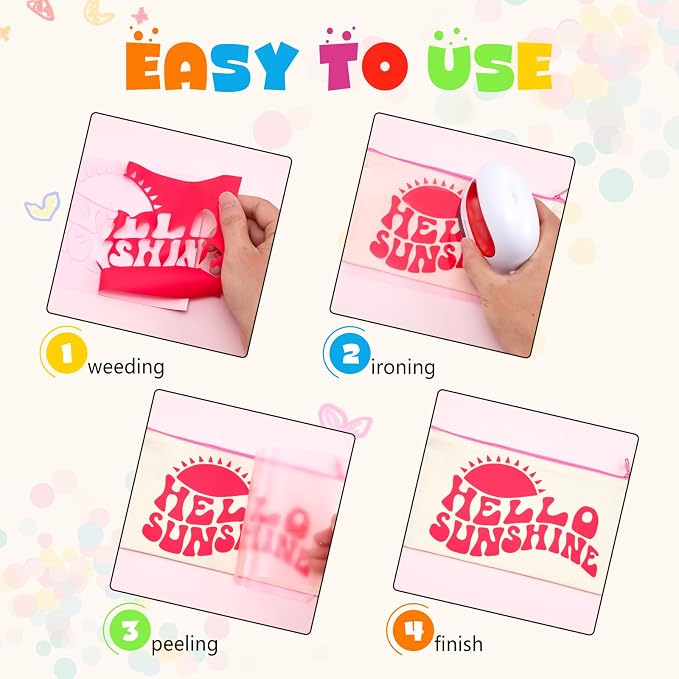 Tintnut Hot Pink Neon Heat Transfer Vinyl, easy cut & weed, stretch washable