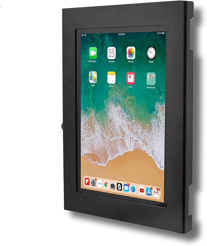 TABcare Locking Security Metal Case for Apple iPad Pro 12.9" 1/2 Home Button & Front Camera Blocked (Black, iPad Pro 12.9 1/2)