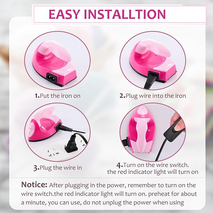 Honoson Mini Craft Iron Mini Heat Press Small Iron 3.93 x 2.36 x 2.76 in
