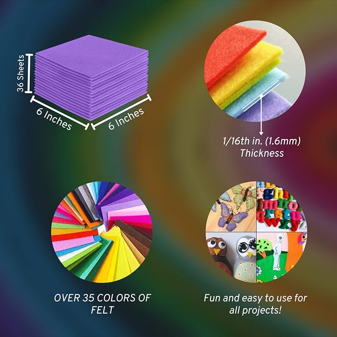 FabricLA Acrylic Felt Sheets for Crafts