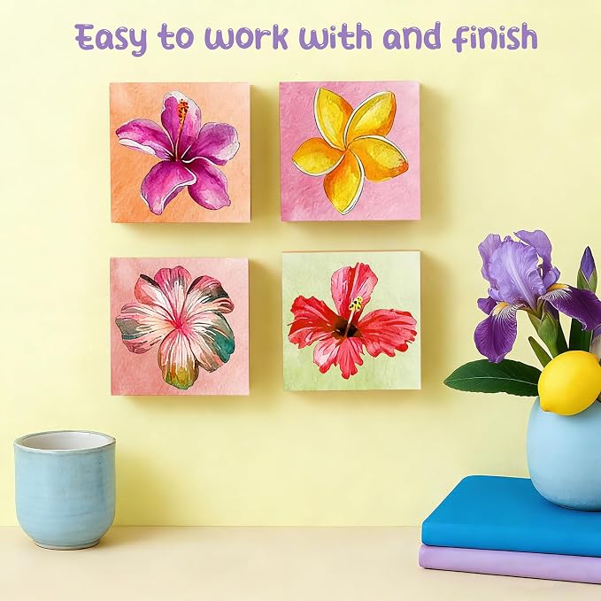 5″ X 5″ Wood Squares Wooden Blocks