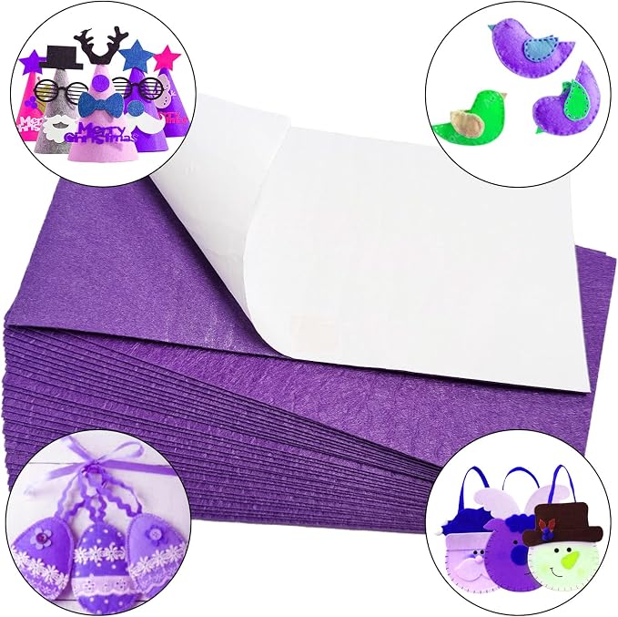 Jtnohx Self Adhesive Felt Sheets, Sticky Fabric Square