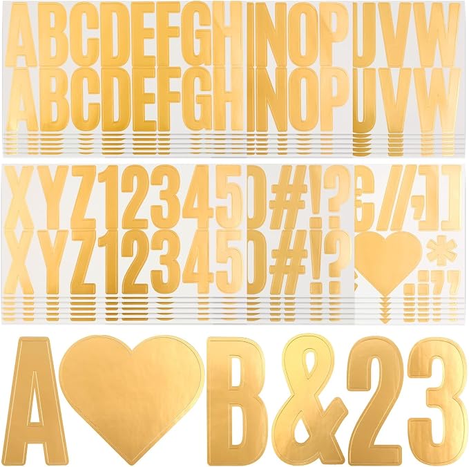 Gold Letter Stickers 2.5”, Bulletin Board, Scrapbooking, Classroom Décor
