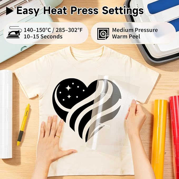 TECKWRAP Heat Transfer Vinyl for T-Shirts, 50+ Washes, REACH Certified & Dryer
