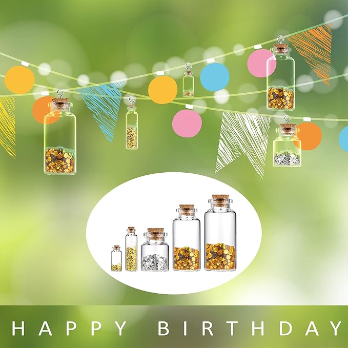 Geiserailie 45 Pcs Mini Glass Bottles