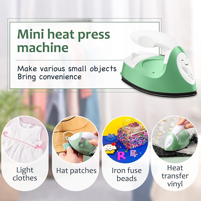 Honoson Mini Craft Iron Mini Heat Press Small Iron 3.93 x 2.36 x 2.76 in