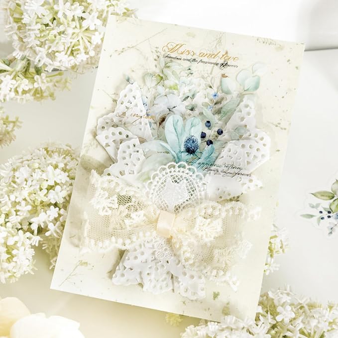 120 PCS Pastel Watercolor Nature Floral Botanical Stickers