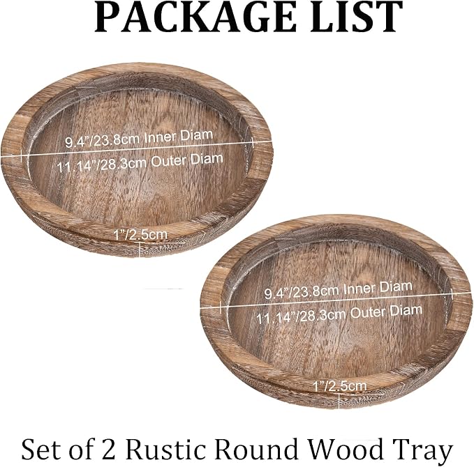 Hanobe Wooden Coffee Table Trays