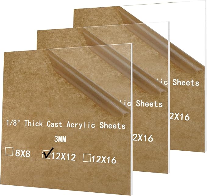 1/8 Thick Inch Acrylic Sheet for Laser Cutting, UV Printed Signs, Home Decor