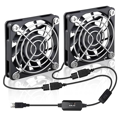 2 Packs Wathai 60mm x 10mm USB Computer Fan 5V with Speed Control DC Brushless Cooling Fans for Charger PC Case Router Raspberry Pi Radiator Cooler Ventilation