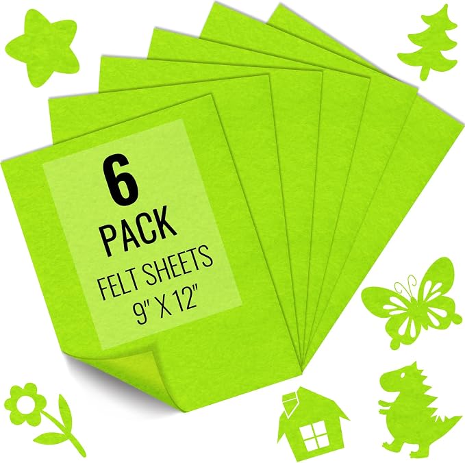 IONTACH 9" X 12" Soft Felt Sheets 1.6mm Thick | Felt Fabric
