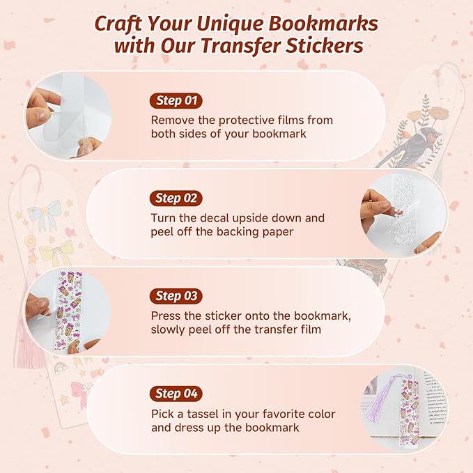 120Pcs Acrylic Bookmark Blanks Kits
