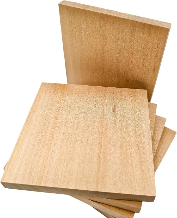 5PCS Unfinished Basswood Blocks