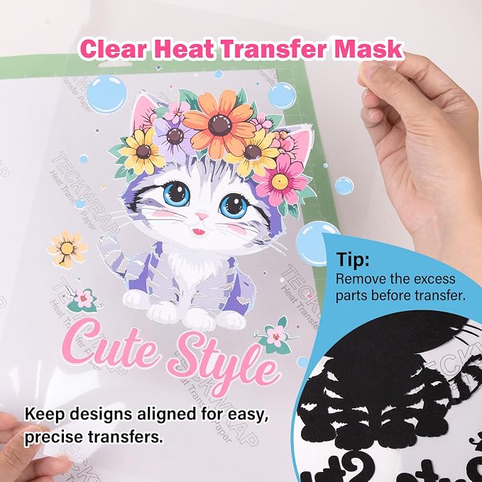 TECKWRAP Heat Transfer Mask for Heat Transfer Paper for T-Shirts 1 roll