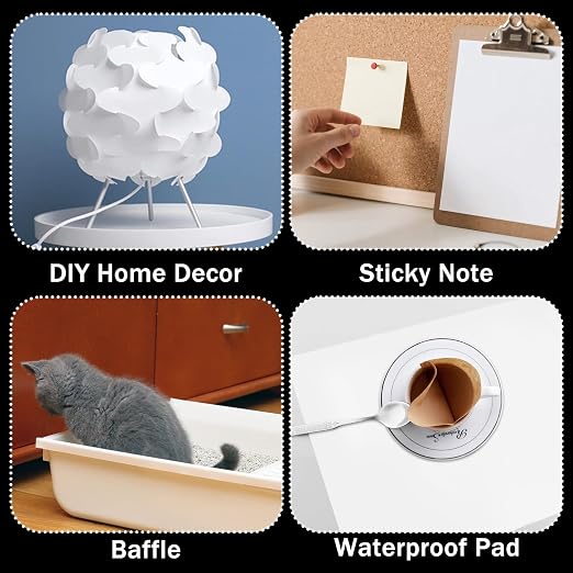 3 PCS Flexible Translucent PE Plastic Sheet 48" x 24" x 1/30'' Milky