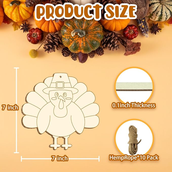 Large Size 7" Thanksgiving Crafts