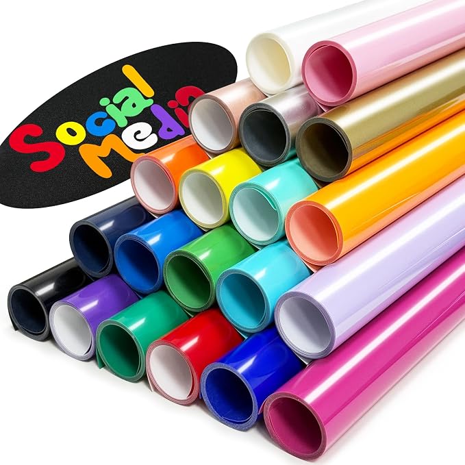 DUEUIOE HTV Heat Transfer Vinyl Bundle 20 Pack